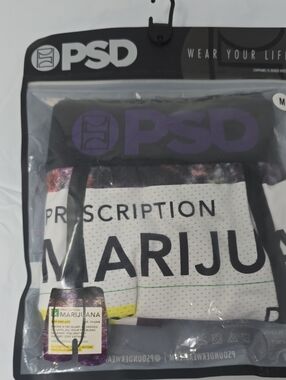 PSD Black Boxer Briefs with White & Purple Accents Mj Prescription 2